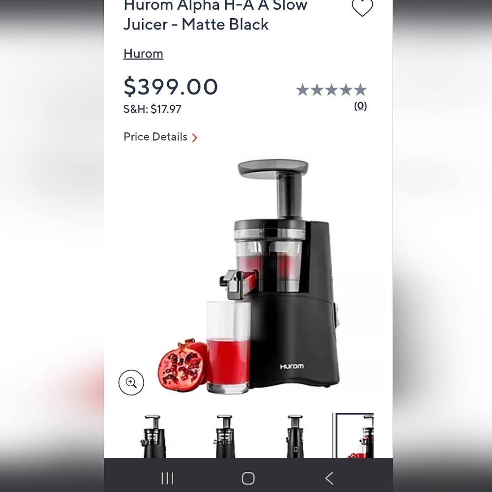 Alpha H-A Slow Juicer - Matte Black Used A Couple Time Without Box